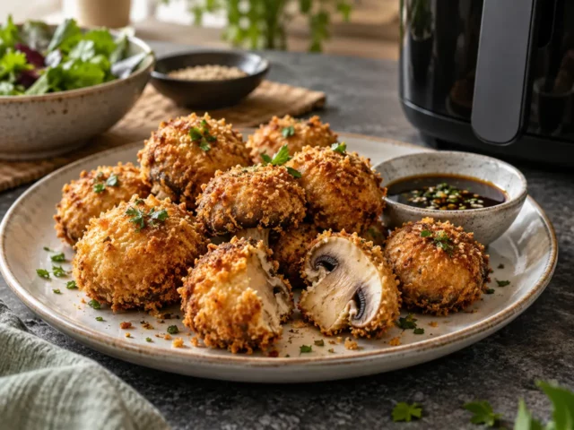 Champignons croustillants asiatiques airfryer
